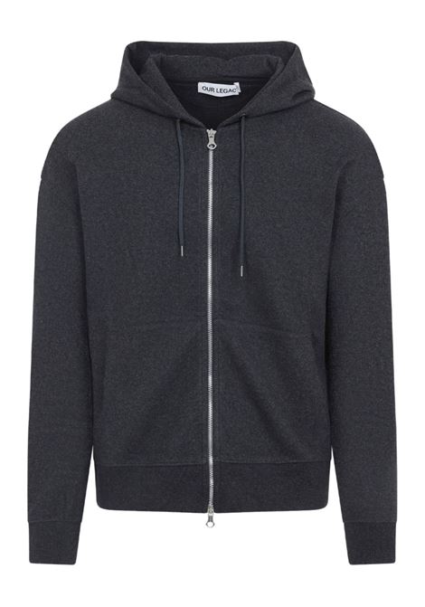 felpa rascal hood uomo grigia OUR LEGACY | M4256RC